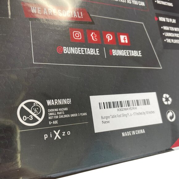 Bungee Table Wooden Fast-Paced Game Set With Elastic Bands Pucks SKU 9417 - Picture 7 of 10